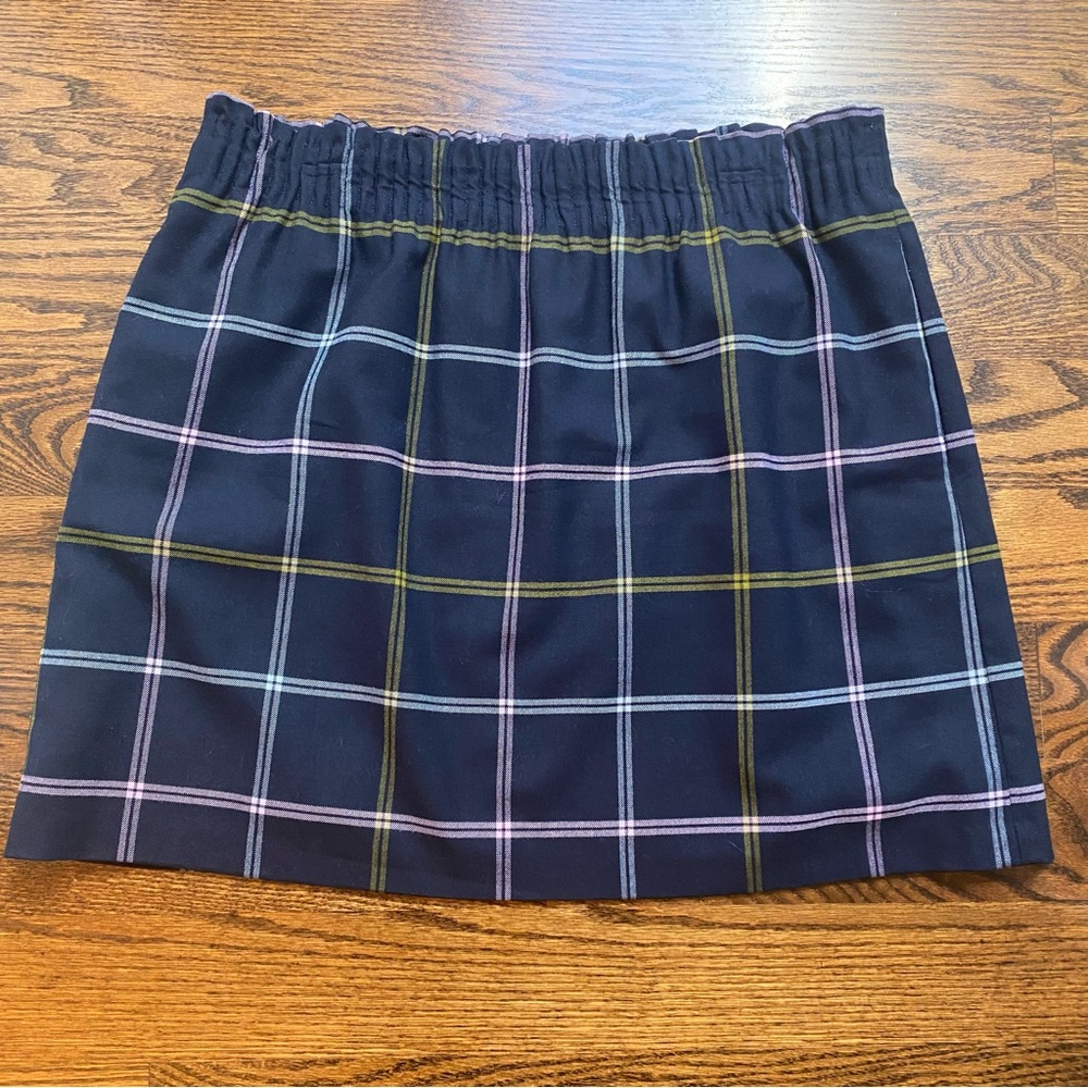 J. Crew Black and Yellow Plaid Mini Skirt